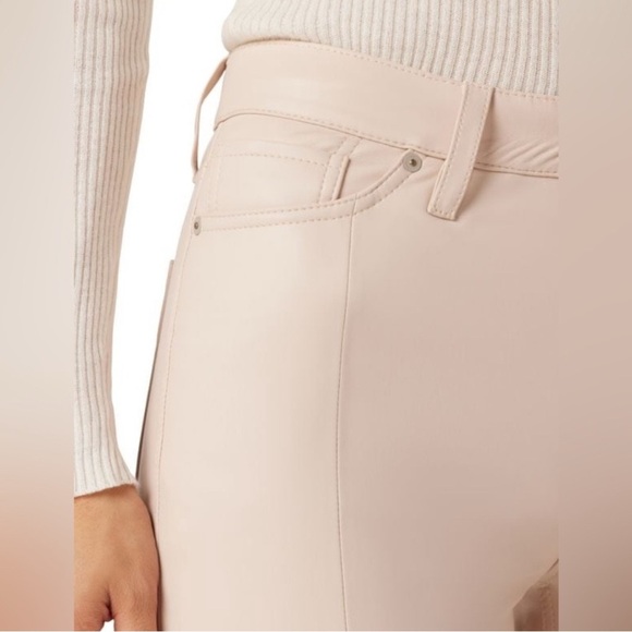 Hudson Barbara High Rise Straight Faux Leather shell collection Jeans, 30 - Picture 4 of 9